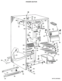 02 - Freezer Section parts for Ge Refrigerator TFX20KJF from AppliancePartsPros.com
