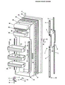 02 - Fresh Food Door parts for Ge Refrigerator TFX27RJB from AppliancePartsPros.com