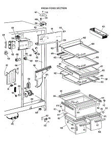 04 - Fresh Food Section parts for Ge Refrigerator TFX27RJB from AppliancePartsPros.com