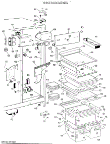 04 - Fresh Food Section parts for Ge Refrigerator TFX27EKC from AppliancePartsPros.com