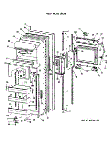 02 - Fresh Food Door parts for Ge Refrigerator TFX24FRAWH from AppliancePartsPros.com