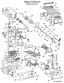 02 - Freezer Section parts for Ge Refrigerator TFX22RJB from AppliancePartsPros.com