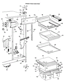 03 - Fresh Food Section parts for Ge Refrigerator TFX22RJB from AppliancePartsPros.com