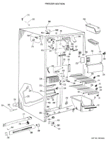 02 - Freezer Section parts for Ge Refrigerator TFX22KHE from AppliancePartsPros.com