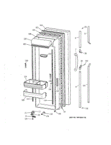 02 - Fresh Food Door parts for Ge Refrigerator TFT27PRXCWW from AppliancePartsPros.com