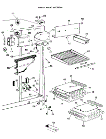 03 - Fresh Food Section parts for Ge Refrigerator TFX20DKC from AppliancePartsPros.com