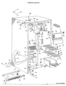 02 - Freezer Section parts for Ge Refrigerator TFX22KJE from AppliancePartsPros.com