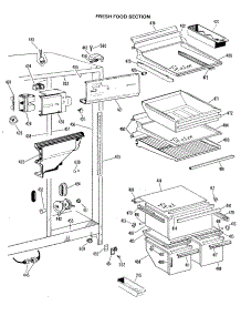 03 - Fresh Food Section parts for Ge Refrigerator TFX22KJE from AppliancePartsPros.com