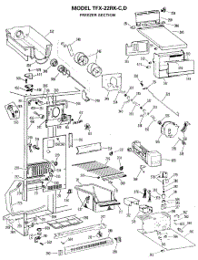 02 - Freezer Section parts for Ge Refrigerator TFX22RKC from AppliancePartsPros.com