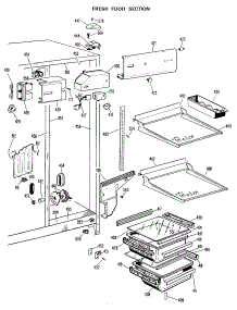 03 - Fresh Food Section parts for Ge Refrigerator TFX24SJF from AppliancePartsPros.com