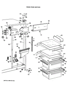 03 - Fresh Food Section parts for Ge Refrigerator TFX20JASAAD from AppliancePartsPros.com