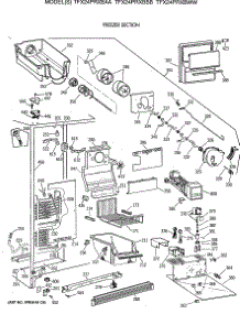03 - Freezer Section parts for Ge Refrigerator TFX24PRXBWW from AppliancePartsPros.com