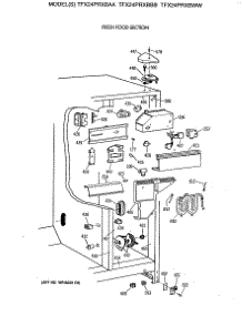 04 - Fresh Food Section parts for Ge Refrigerator TFX24PRXBWW from AppliancePartsPros.com