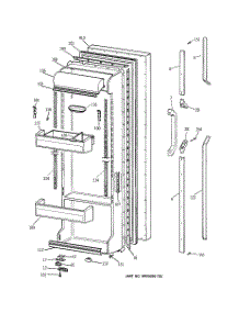 02 - Fresh Food Door parts for Ge Refrigerator TFJ22PRZBAA from AppliancePartsPros.com