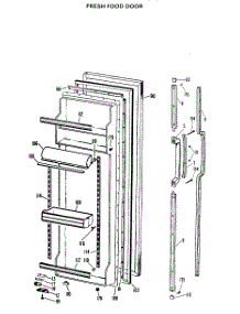 02 - Fresh Food Door parts for Ge Refrigerator TFXW24RLG from AppliancePartsPros.com