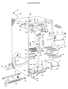 02 - Freezer Section parts for Ge Refrigerator TFX19LKC from AppliancePartsPros.com