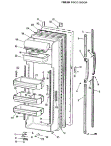02 - Fresh Food Door parts for Ge Refrigerator TFX27EJF from AppliancePartsPros.com