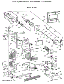 03 - Freezer Section parts for Ge Refrigerator TFX27PFXBAA from AppliancePartsPros.com