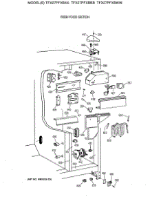 04 - Fresh Food Section parts for Ge Refrigerator TFX27PFXBAA from AppliancePartsPros.com