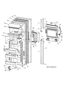 02 - Fresh Food Door parts for Ge Refrigerator TFK27PFXCWW from AppliancePartsPros.com