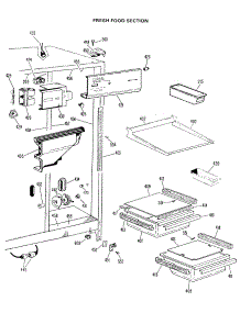 03 - Fresh Food Section parts for Ge Refrigerator TFX20KJC from AppliancePartsPros.com