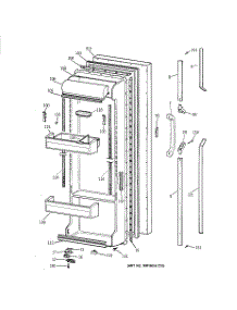 02 - Fresh Food Door parts for Ge Refrigerator TFZ24PEXCWH from AppliancePartsPros.com