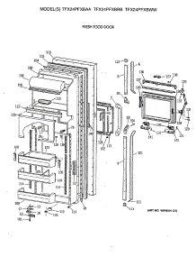 02 - Fresh Food Door parts for Ge Refrigerator TFX24PFXBWW from AppliancePartsPros.com