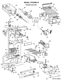 02 - Freezer Section parts for Ge Refrigerator TFX20RJE from AppliancePartsPros.com