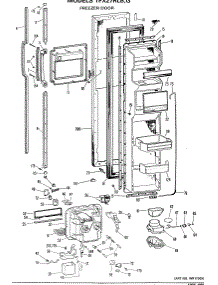 02 - Freezer Door parts for Ge Refrigerator TFX27RLG from AppliancePartsPros.com