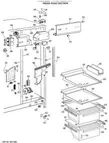 03 - Fresh Food Section parts for Ge Refrigerator TFX24SLB from AppliancePartsPros.com