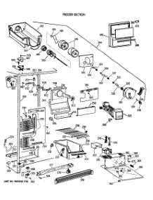 02 - Freezer Section parts for Ge Refrigerator TFX22JWXAAA from AppliancePartsPros.com