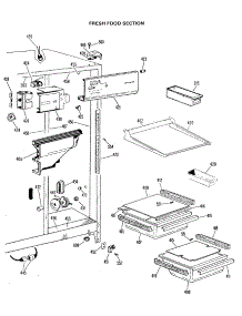 03 - Fresh Food Section parts for Ge Refrigerator TFX20KJE from AppliancePartsPros.com