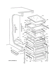 06 - Fresh Food Shelves parts for Ge Refrigerator TPG24PRZCWW from AppliancePartsPros.com