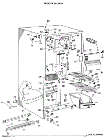 02 - Freezer Section parts for Ge Refrigerator TFX20KJE from AppliancePartsPros.com