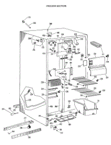 02 - Freezer Section parts for Ge Refrigerator TFX19LLJ from AppliancePartsPros.com