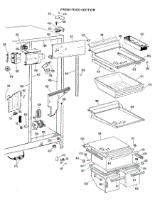 04 - Fresh Food Section parts for Ge Refrigerator TFX24RJE from AppliancePartsPros.com