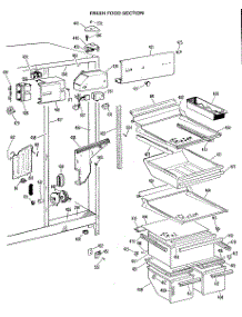 03 - Fresh Food Section parts for Ge Refrigerator TFX22RKD from AppliancePartsPros.com