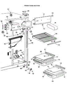 03 - Fresh Food Section parts for Ge Refrigerator TFX20PLJ from AppliancePartsPros.com