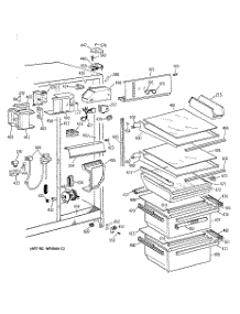 03 - Fresh Food Section parts for Ge Refrigerator TFJ22JAZBAA from AppliancePartsPros.com