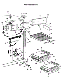 03 - Fresh Food Section parts for Ge Refrigerator TFX20DMA from AppliancePartsPros.com