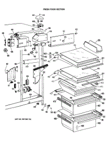 04 - Fresh Food Section parts for Ge Refrigerator TFX24RRBAD from AppliancePartsPros.com