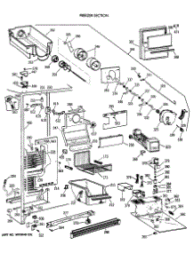 03 - Freezer Section parts for Ge Refrigerator TFX27PFXABB from AppliancePartsPros.com