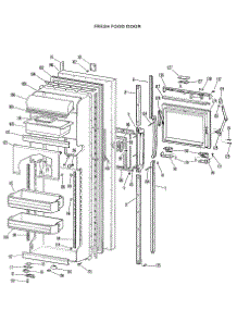 02 - Fresh Food Door parts for Ge Refrigerator TFX24FGR from AppliancePartsPros.com