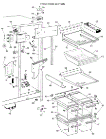04 - Fresh Food Section parts for Ge Refrigerator TFX24FGR from AppliancePartsPros.com