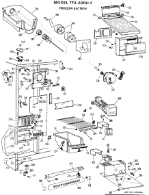 02 - Freezer Section parts for Ge Refrigerator TFX20RHF from AppliancePartsPros.com