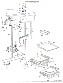 03 - Fresh Food Section parts for Ge Refrigerator TFX20RHF from AppliancePartsPros.com