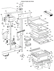 04 - Fresh Food Section parts for Ge Refrigerator TFX27EJE from AppliancePartsPros.com
