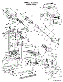 02 - Freezer Section parts for Ge Refrigerator TFX22RLL from AppliancePartsPros.com