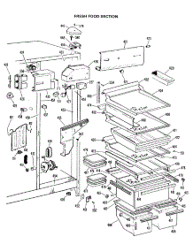 04 - Fresh Food Section parts for Ge Refrigerator TFX27FJF from AppliancePartsPros.com