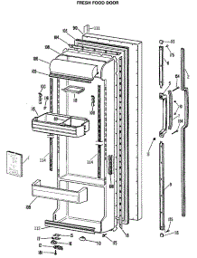 02 - Fresh Food Door parts for Ge Refrigerator TFX24VRSAAD from AppliancePartsPros.com